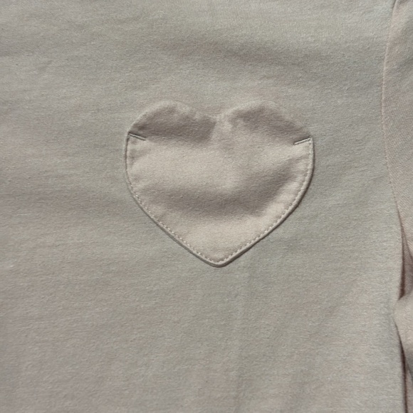 Girls size XL 14/16 | Old Navy | Light Pink Heart | Long Sleeve Tee - Picture 2 of 3